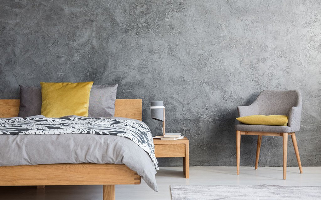 Bedroom-wall-painted-with-grey-textures-1024x640